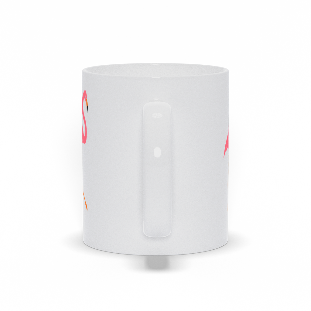 Animal Coffee Mug - Three Pink Flamingos On A Coffee Mug