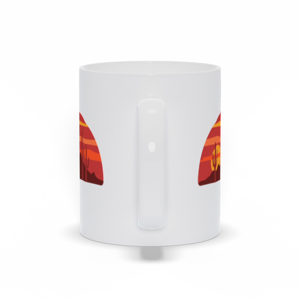 Mountain Coffee Mug - Desert Sun Setting Lanscape Scene Coffee Mug