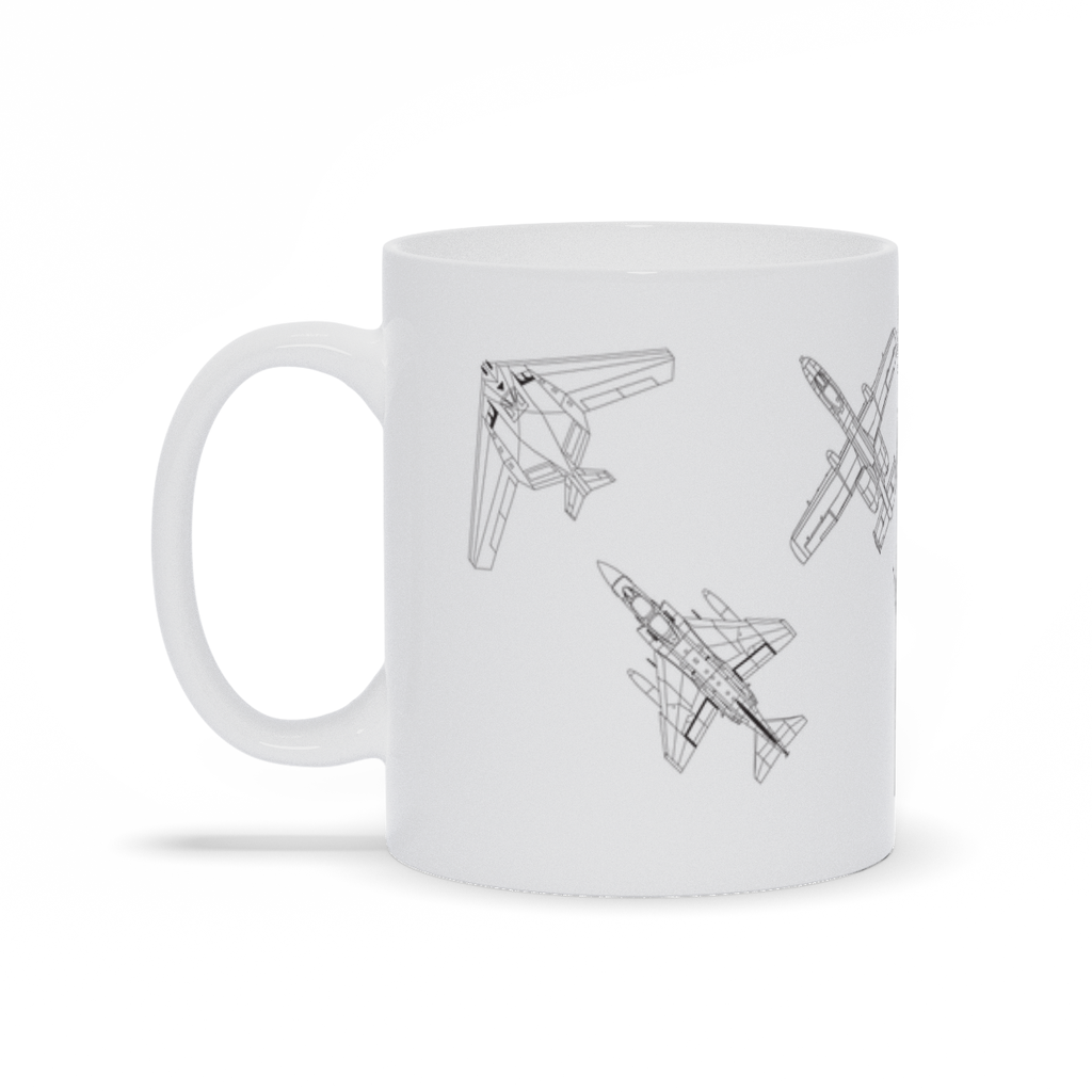 Military Coffee Mug - Multiple Fighter Jets on a Coffee Mugs