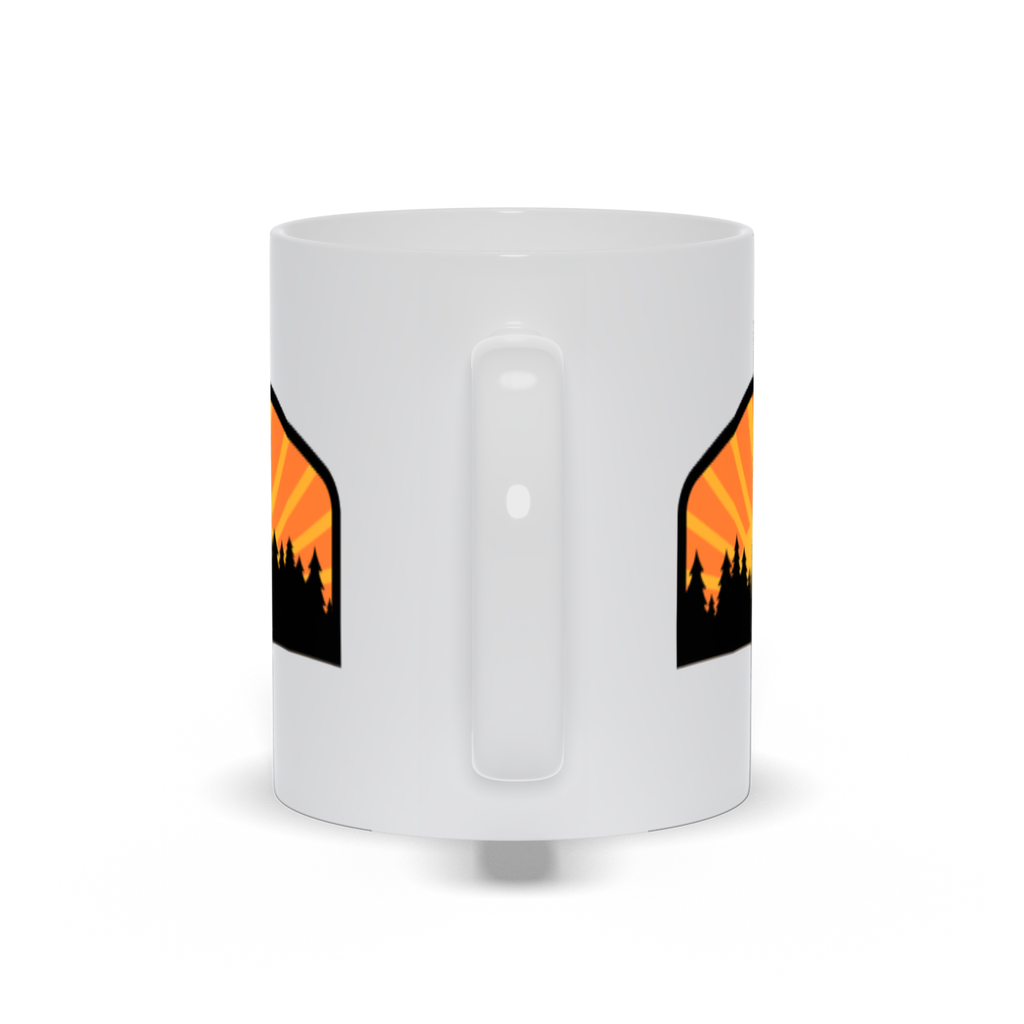 Outdoor Coffee Mug - Sun Rising Behind A Forest Coffee Mug