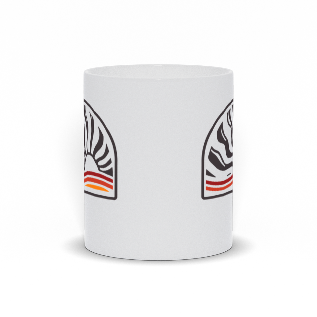 Line Art Coffee Mug - Abstract Line Art Sunset Coffee Mug