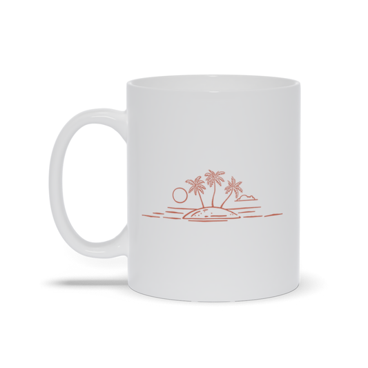 Outdoor Coffee Mug - Island In the Ocean Paradise Coffee Mug