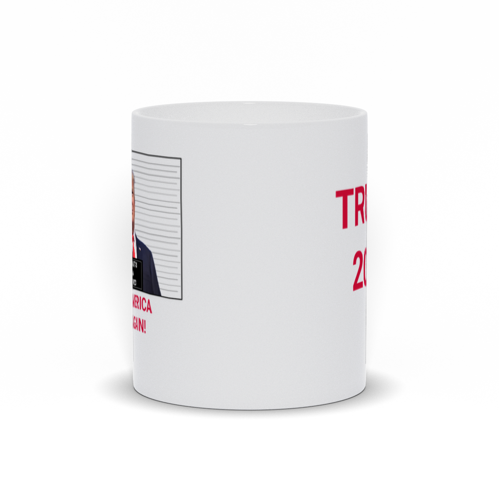Trump Indictment Coffee Mug - Trump giving thumbs up despite being indicted