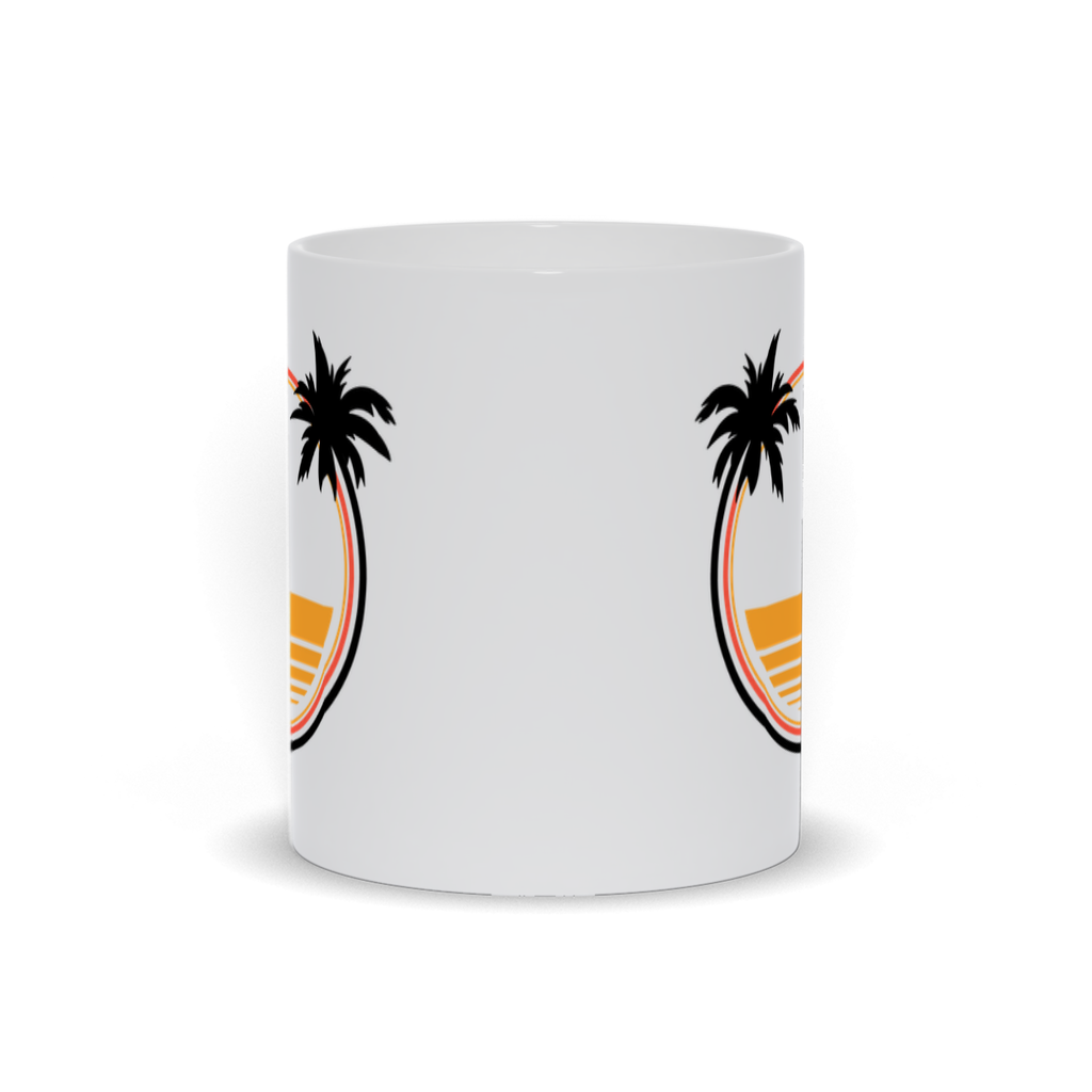 Palm Tree Coffee Mug - Two Palm Trees Over Water Coffee Mug