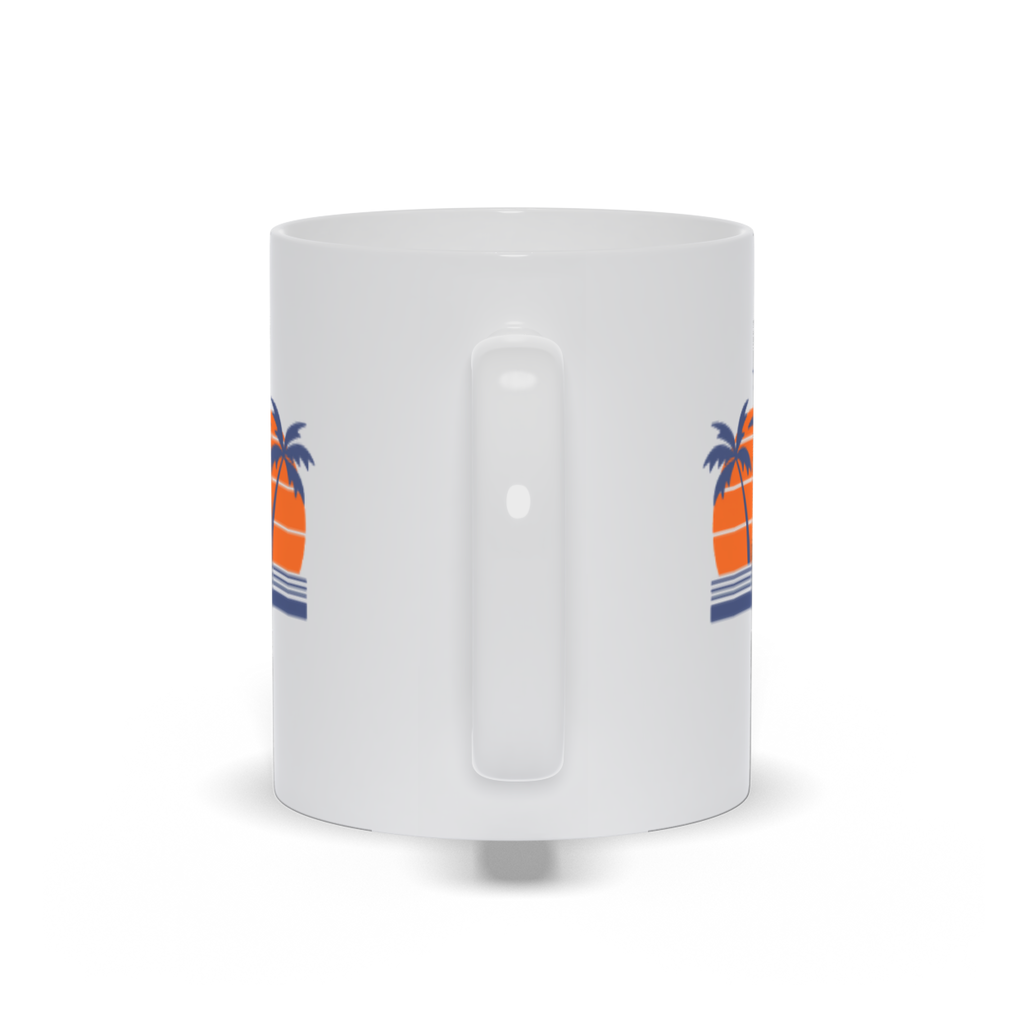 Palm Tree Coffee Mug - Palm Tree Scene with Sunset Wrapped Coffee Mug