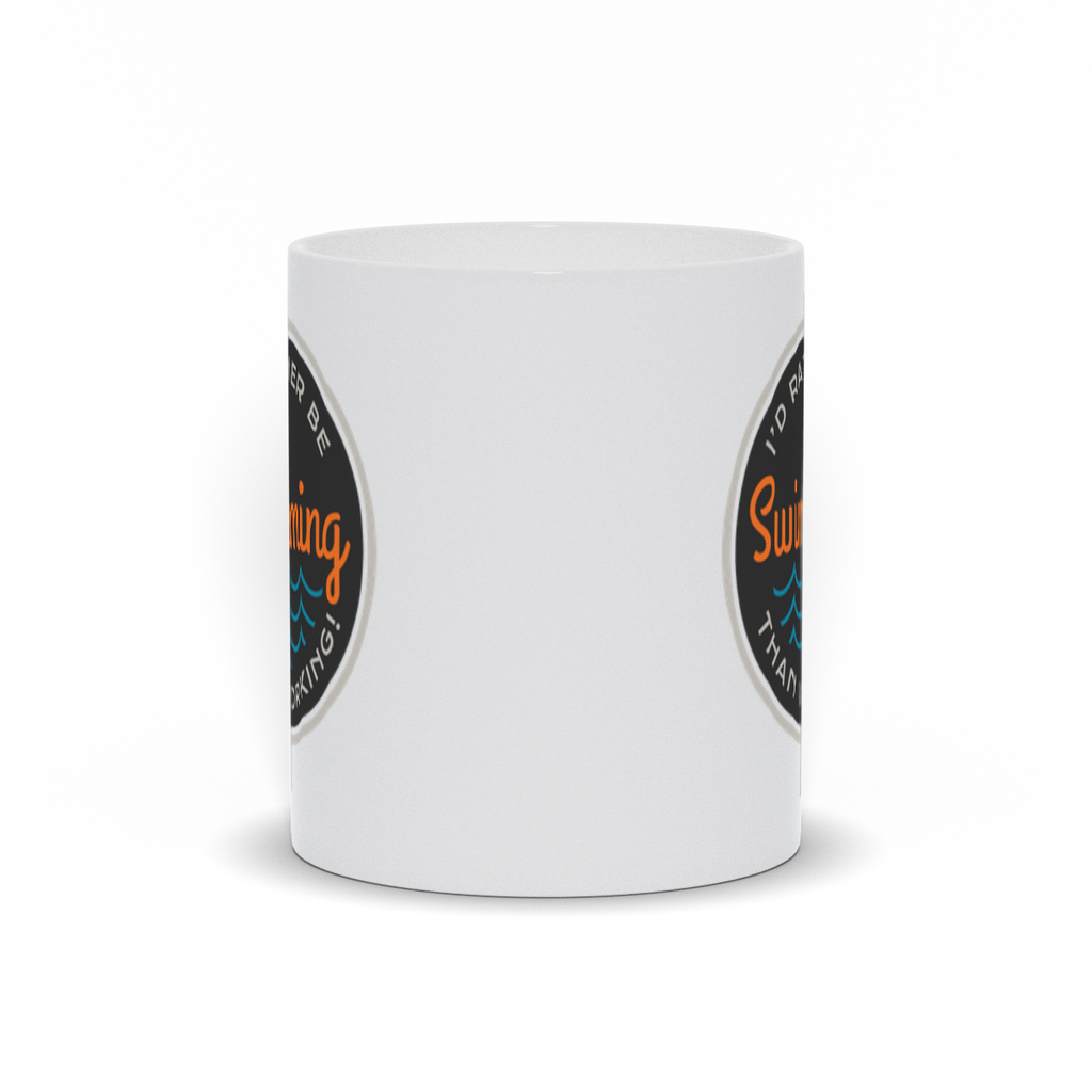 Sports Coffee Mugs - I'd Rather Be Swimming Than Working Coffee Mug