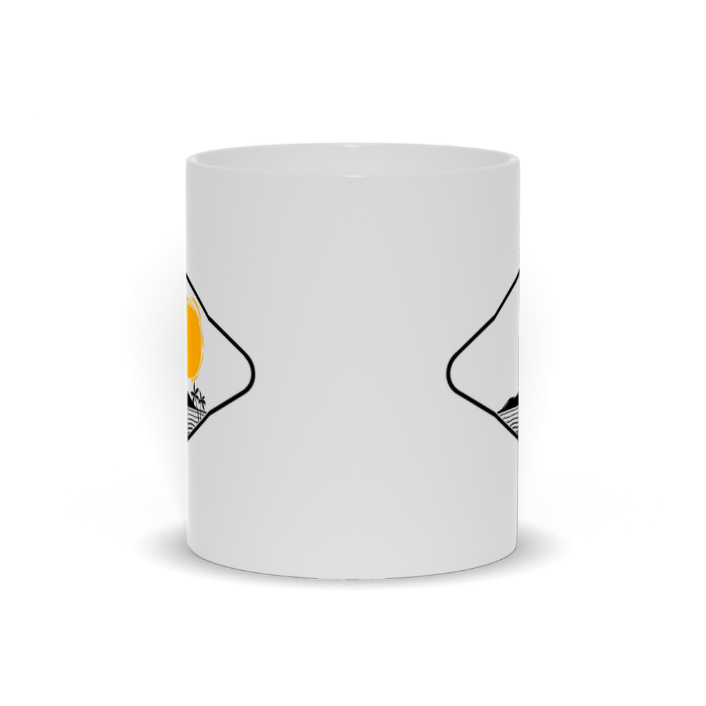 outdoor coffee mug - sun over island coffee mug