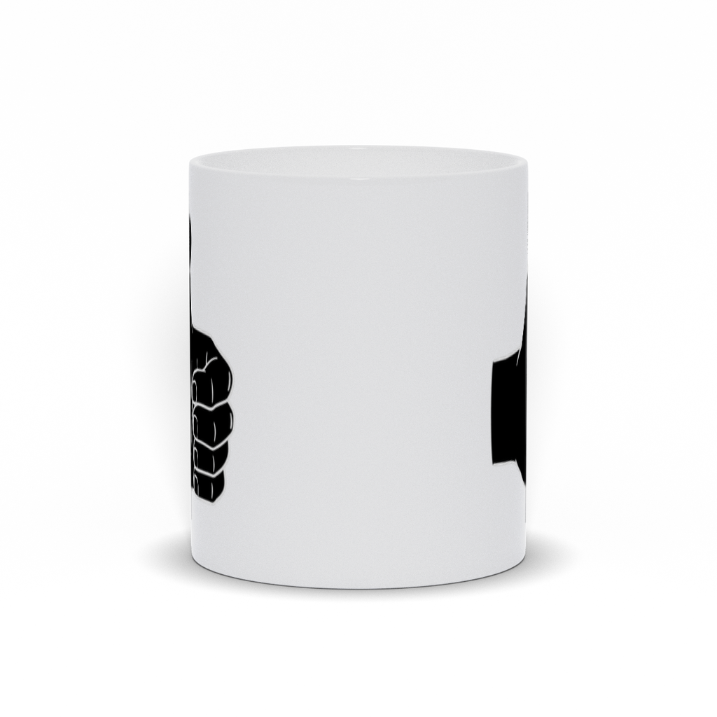 Thumbs Up Coffee Mug - Hand Giving Thumbs Up Sign in black