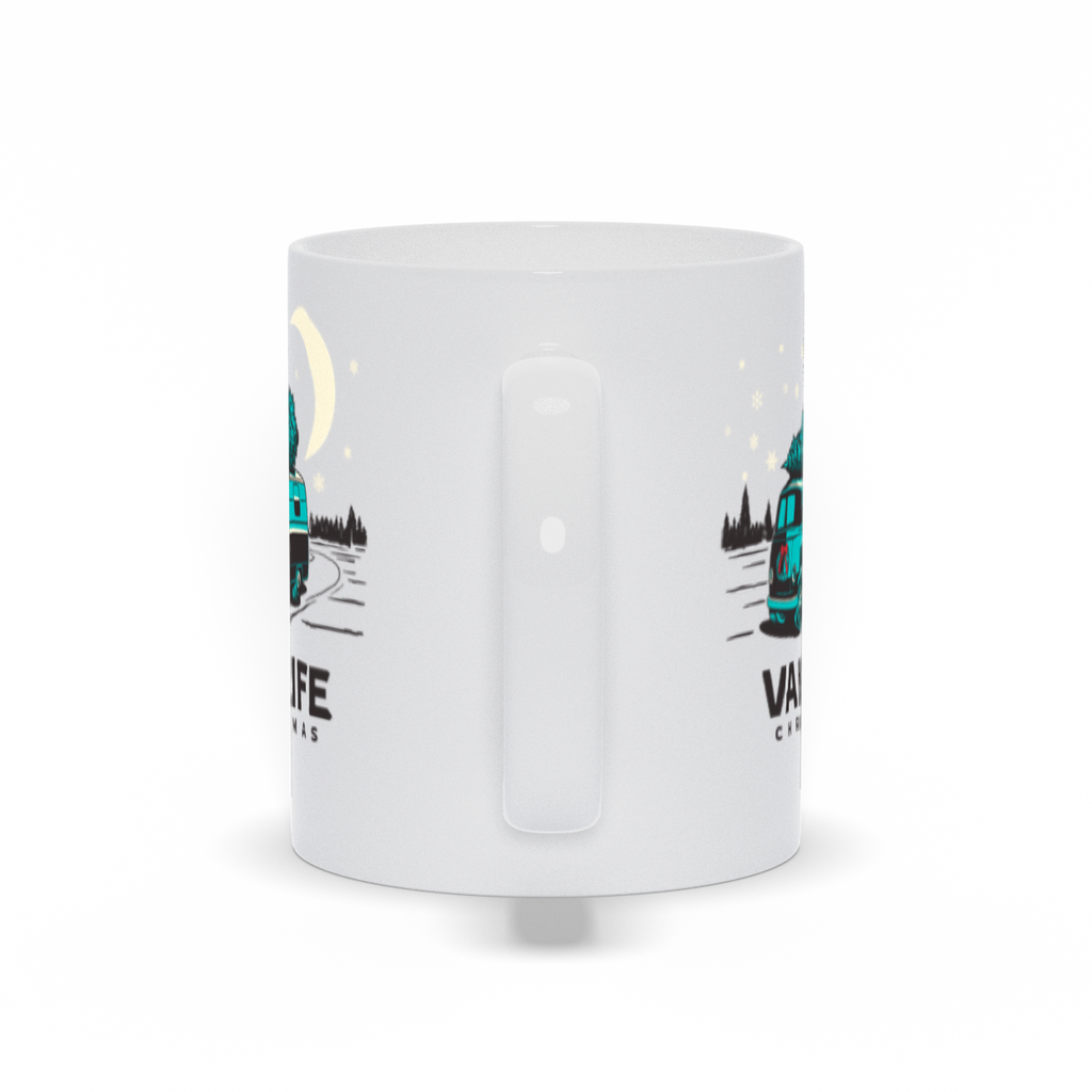 Holiday Coffee Mug - Christmas coffee mug with a Van and Christmas Tree on Top