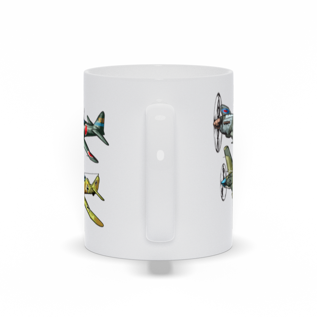 Military Coffee Mug - WWII Military Planes on a coffee mug
