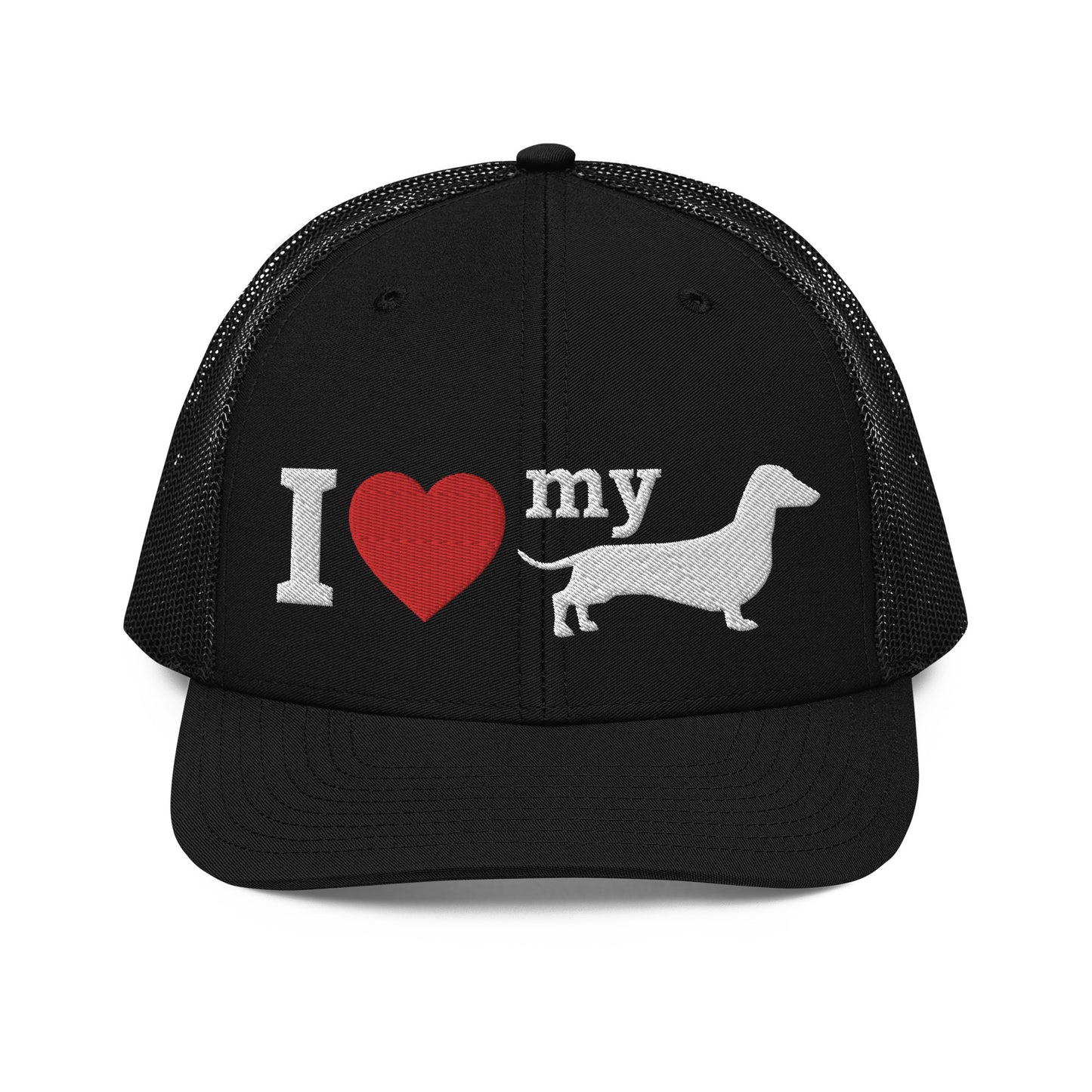 I Love My Dachshund Hat Black