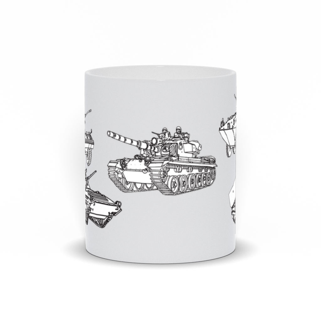 Military Tanks on a coffee mug