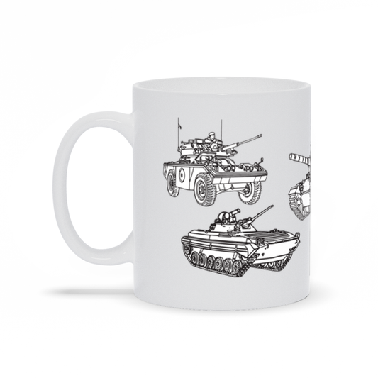 Military Tanks on a coffee mug