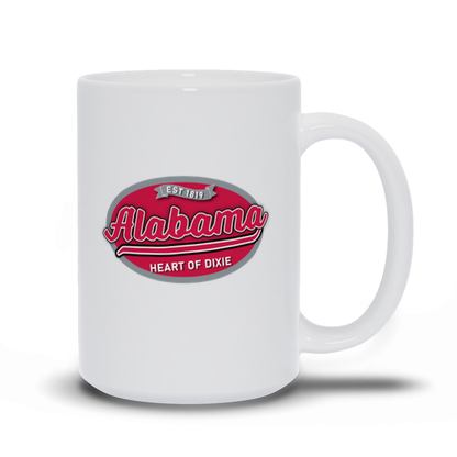 Alabama Heart of Dixie Logo Coffee Mug