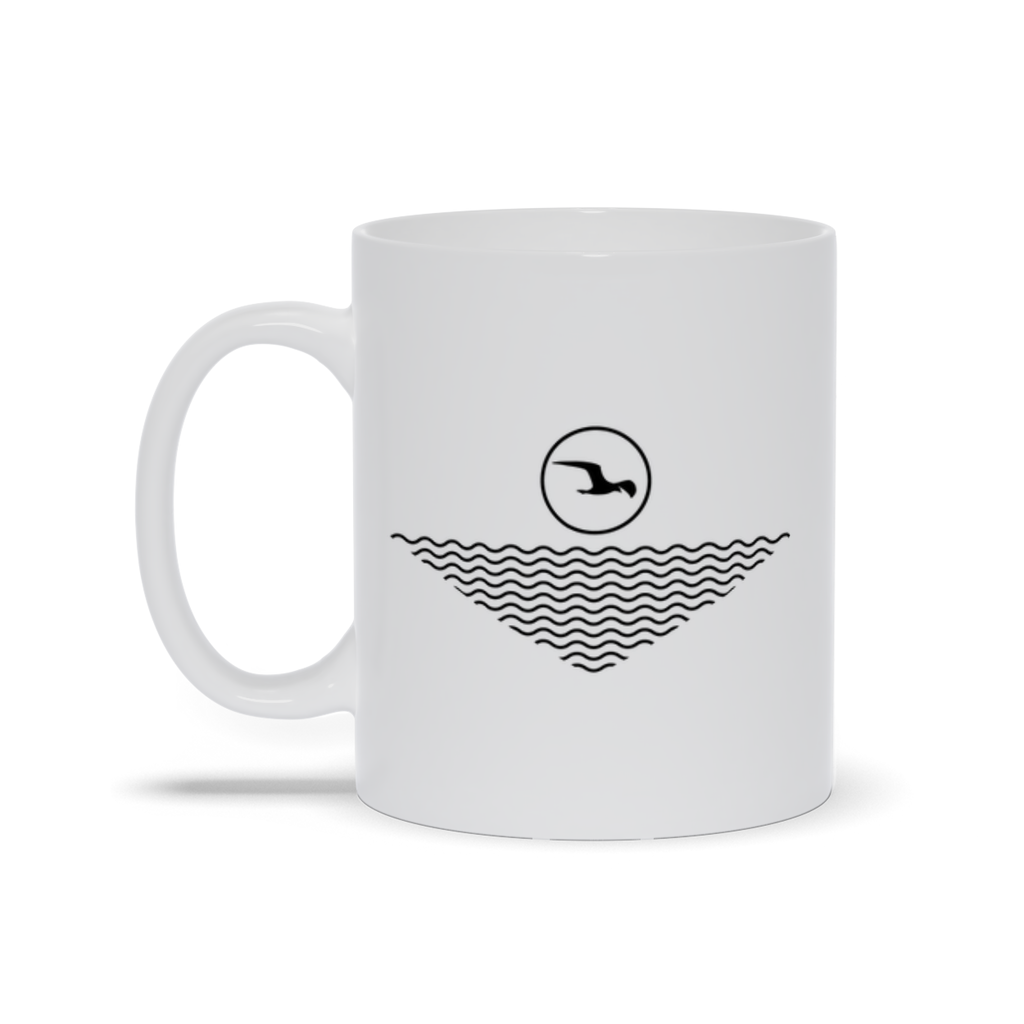 Animal Coffee Mug - Bird flying over water coffee mug