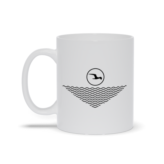 Animal Coffee Mug - Bird flying over water coffee mug