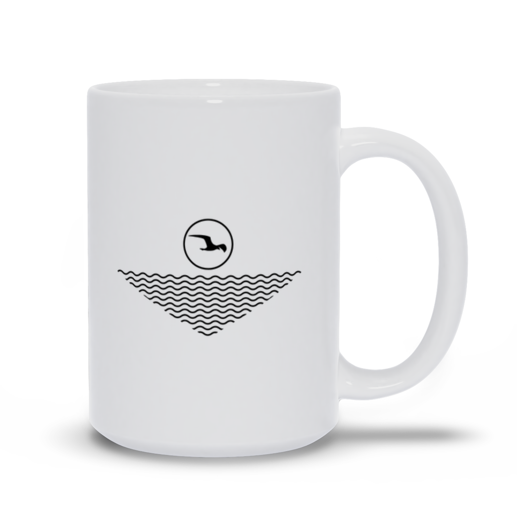 Animal Coffee Mug - Bird flying over water coffee mug