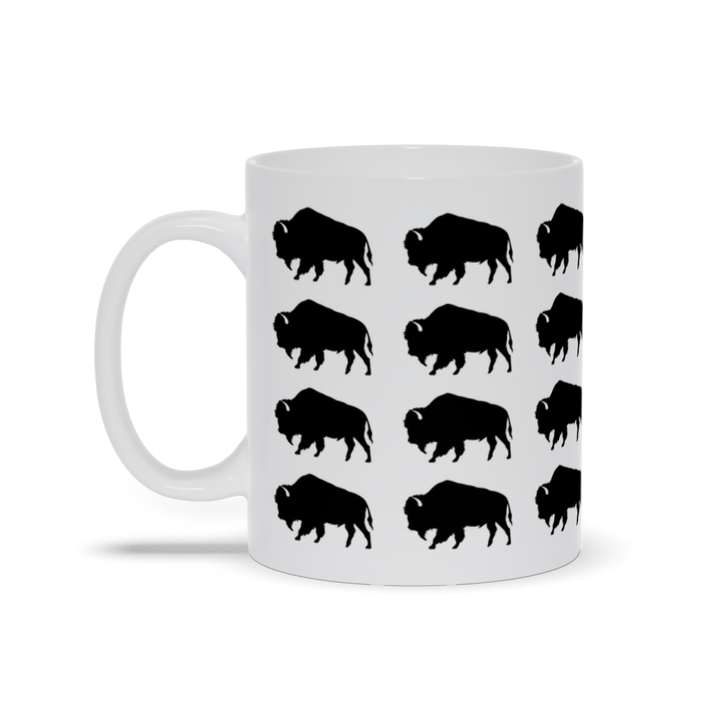 Animal Coffee Mug - Buffalo Herd Coffee Mug