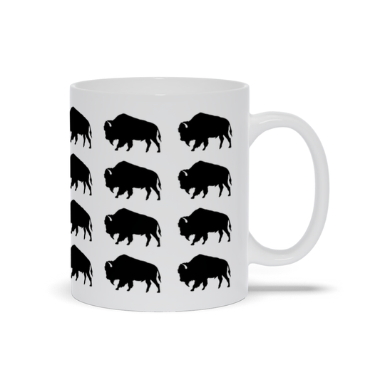 Animal Coffee Mug - Buffalo Herd Coffee Mug