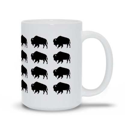 Animal Coffee Mug - Buffalo Herd Coffee Mug