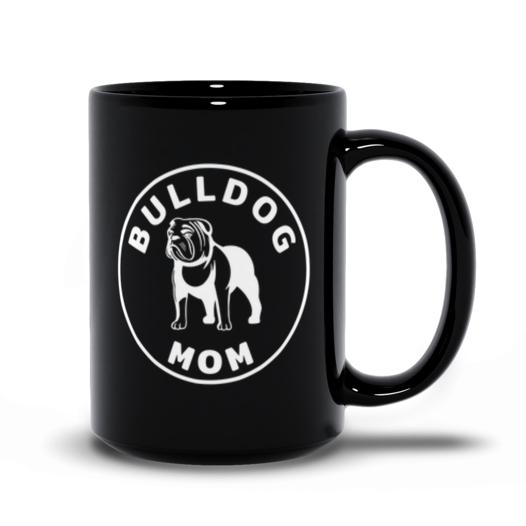 Bulldog Mom Coffee Mug - Black