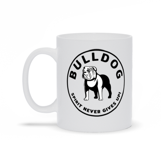 Bulldog Coffee Mug - Bulldog Spirit Never Gives Up
