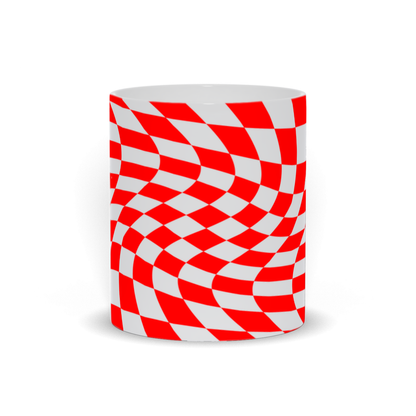 Red and White Checkered Coffee Mug