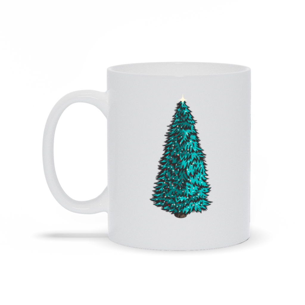 Holiday Coffee Mug - Christmas Tree Adorned with lights coffee mug