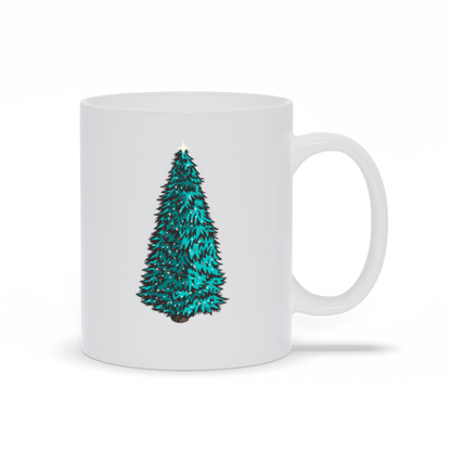 Holiday Coffee Mug - Christmas Tree Adorned with lights coffee mug