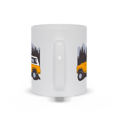 Truck Coffee Mug - Classic 4WD Truck on Camping Trip