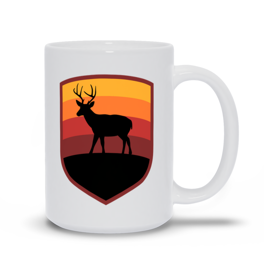 Animal Coffee Mug - Deer standing in Sunset Coffee Mug