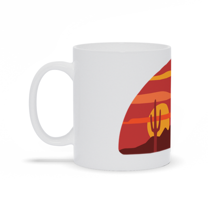 Mountain Coffee Mug - Desert Sun Setting Lanscape Scene Coffee Mug