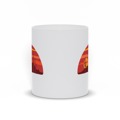 Mountain Coffee Mug - Desert Sun Setting Lanscape Scene Coffee Mug