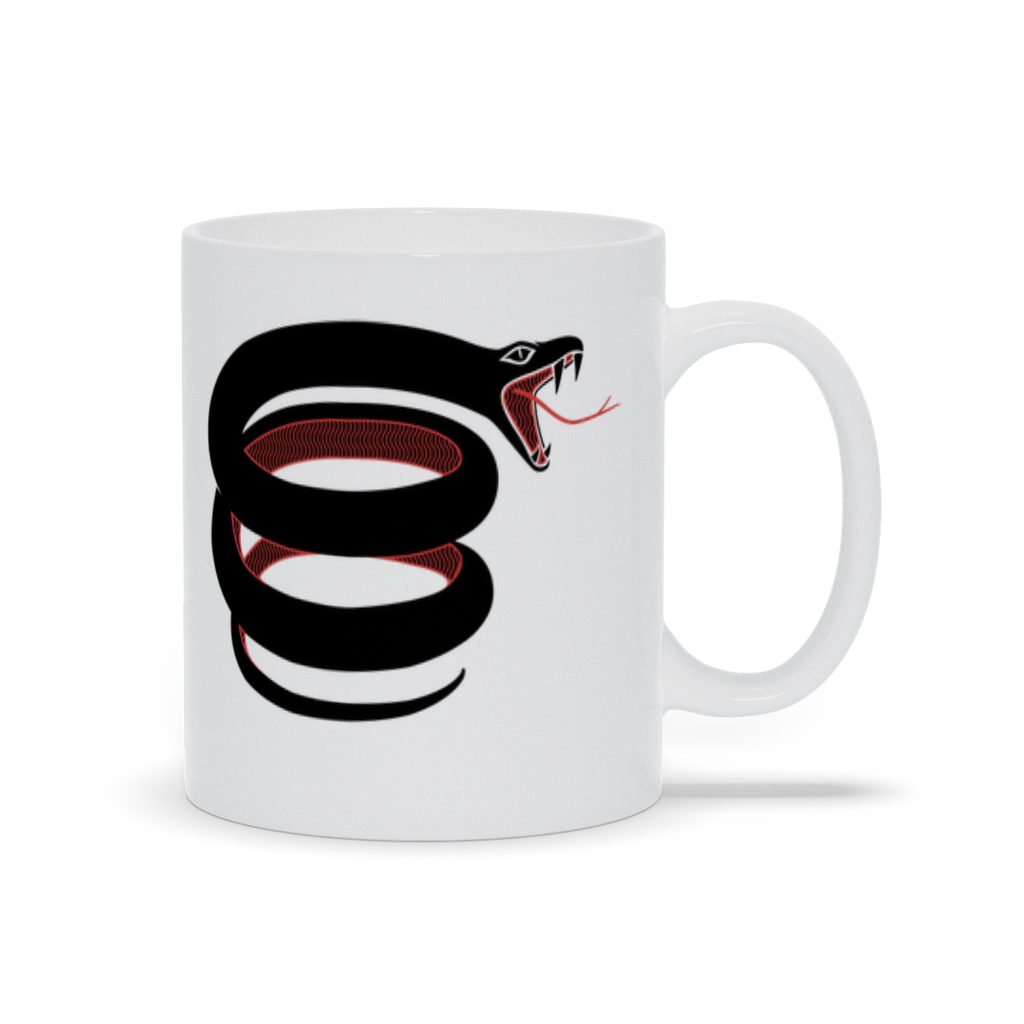 Animal Coffee Mug - Coiled Striking Snake Coffee Mug