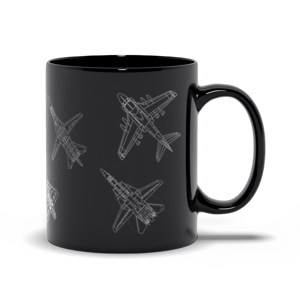 Military Coffee Mug - Multiple Fighter Jets on a Coffee Mugs