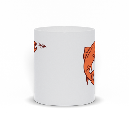 Animal Coffee Mug - Fish Jumping After Fishing Lure Coffee Mug