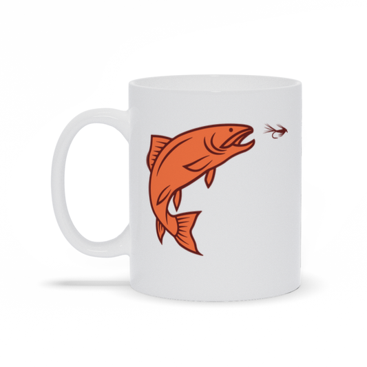 Animal Coffee Mug - Fish Jumping After Fishing Lure Coffee Mug