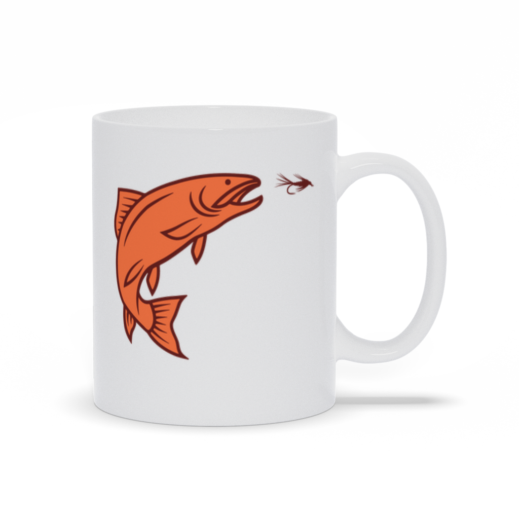 Animal Coffee Mug - Fish Jumping After Fishing Lure Coffee Mug