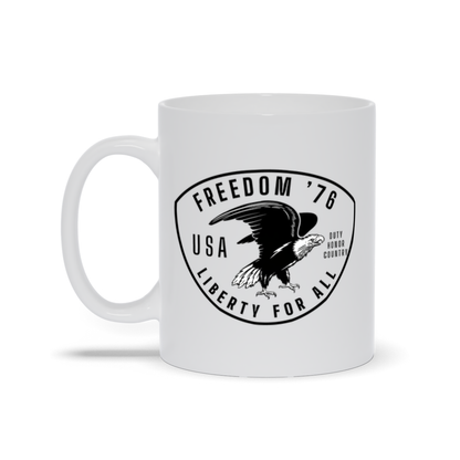 Patriotic Coffee Mug - Freedom '76 Liberty For All Coffee Mug