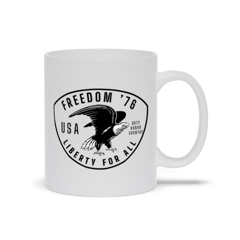 Patriotic Coffee Mug - Freedom '76 Liberty For All Coffee Mug