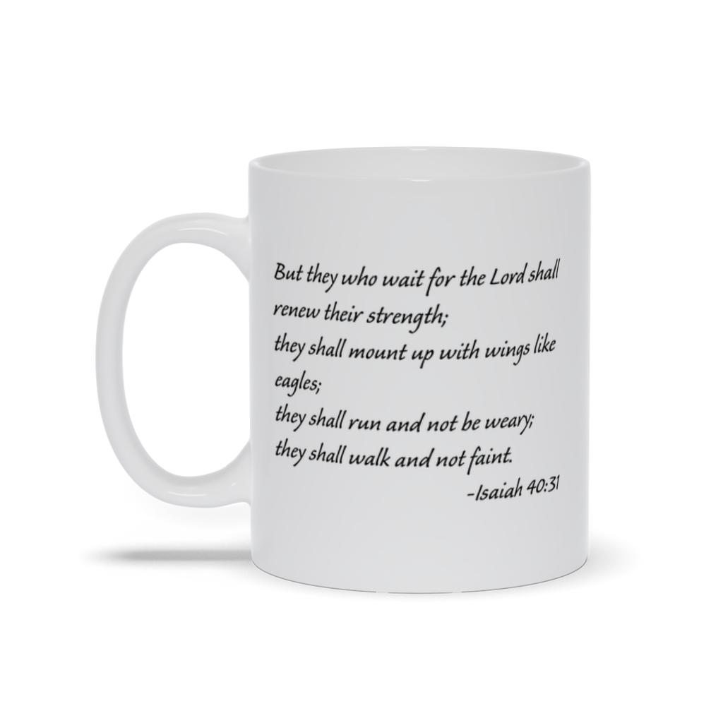 Bible Verse Coffee Mug - Isaiah 40:31 Scripture Verse Coffee Mug