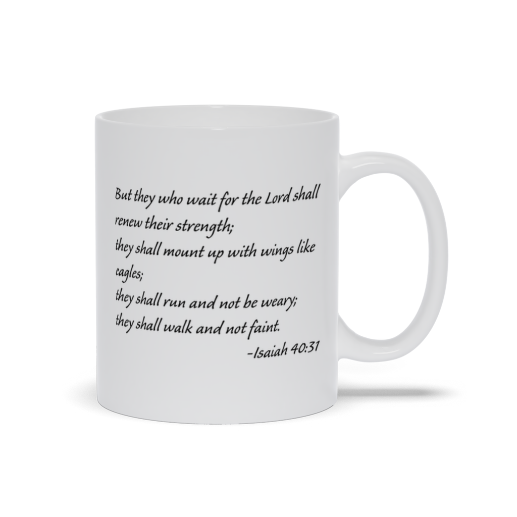 Bible Verse Coffee Mug - Isaiah 40:31 Scripture Verse Coffee Mug