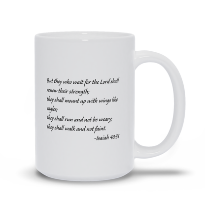 Bible Verse Coffee Mug - Isaiah 40:31 Scripture Verse Coffee Mug