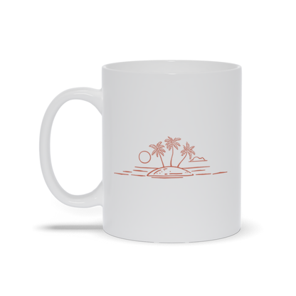 Outdoor Coffee Mug - Island In the Ocean Paradise Coffee Mug