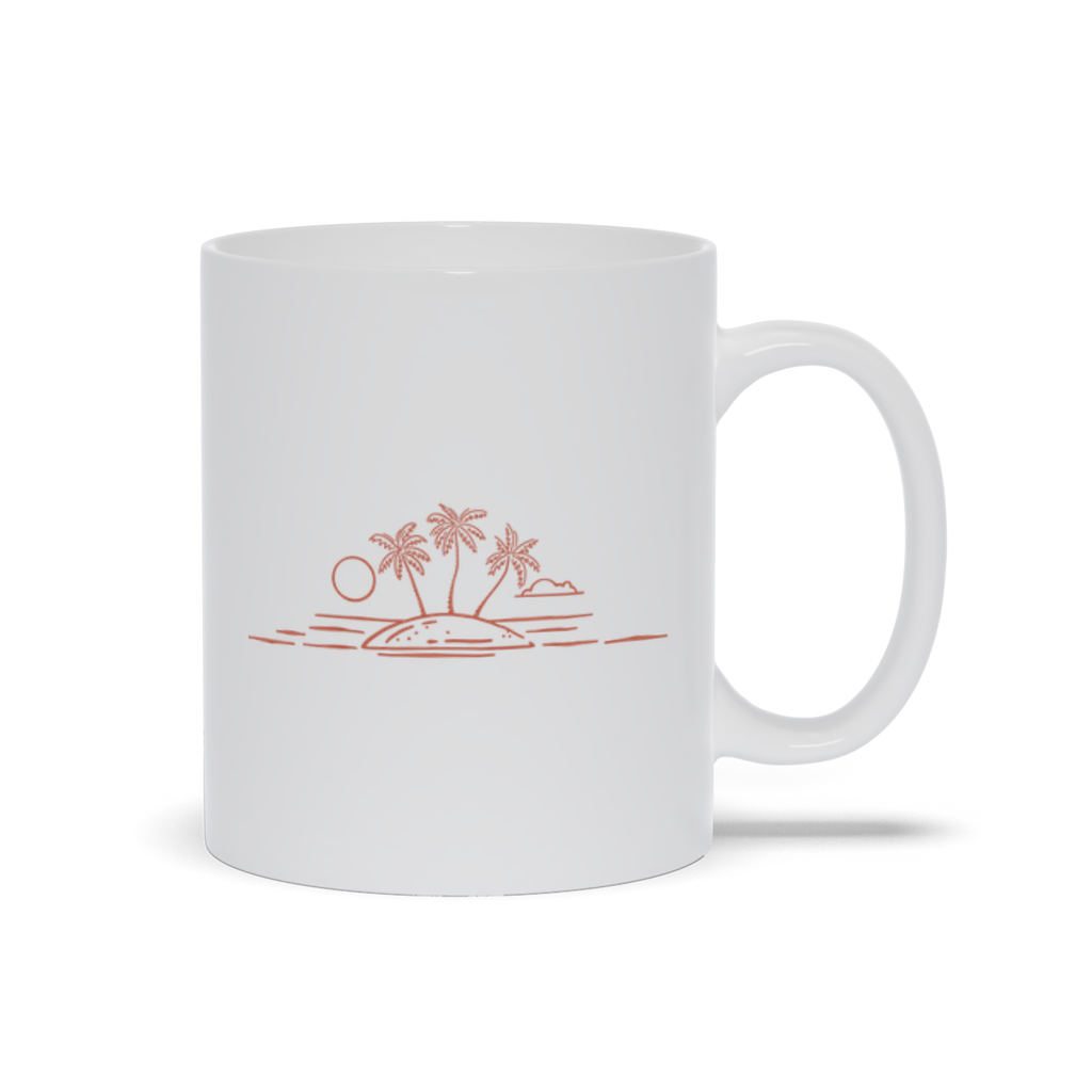Outdoor Coffee Mug - Island In the Ocean Paradise Coffee Mug