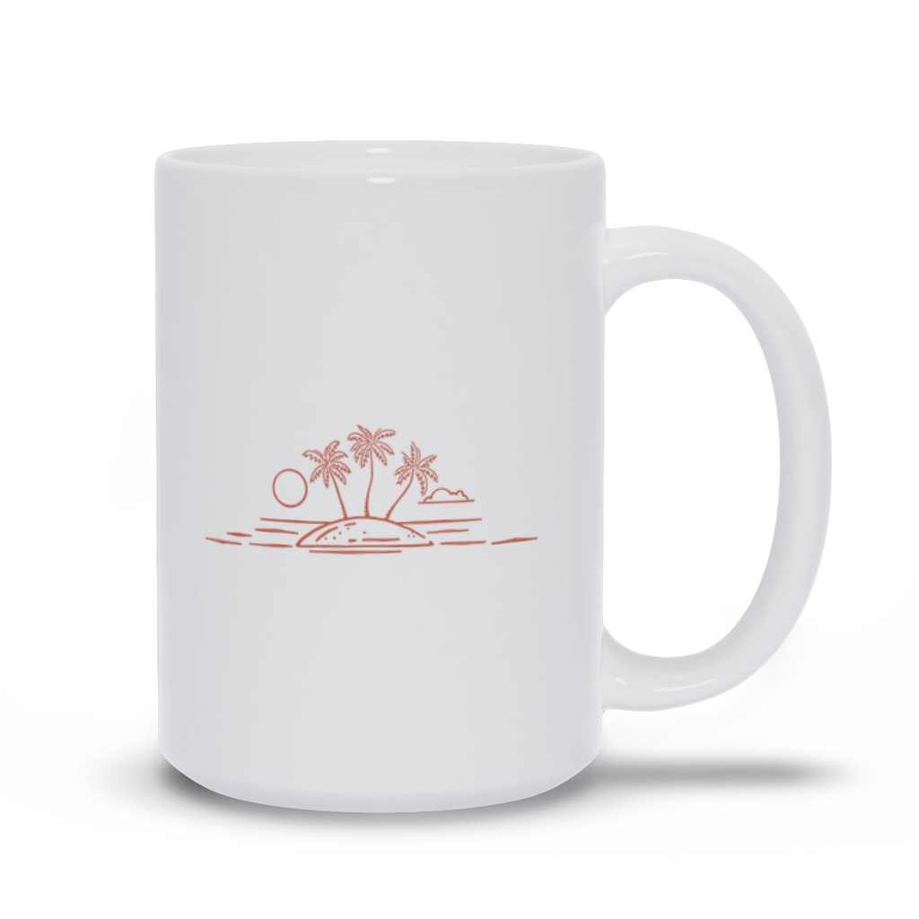 Outdoor Coffee Mug - Island In the Ocean Paradise Coffee Mug