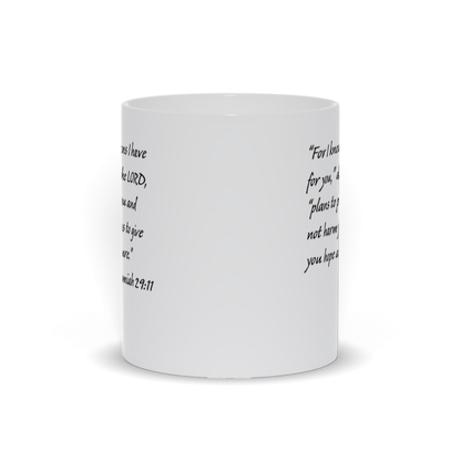 Bible Verse Coffee Mug - Jeremiah 29:11 Scripture Verse Coffee Mug