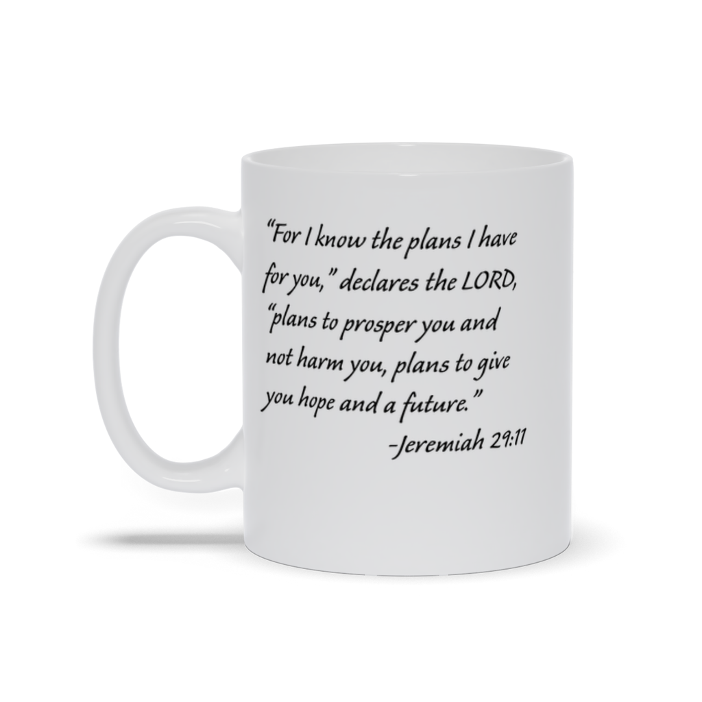 Bible Verse Coffee Mug - Jeremiah 29:11 Scripture Verse Coffee Mug