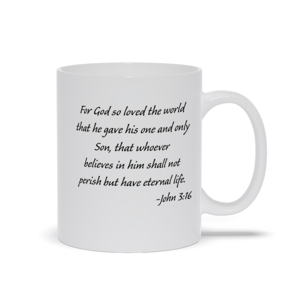 Bible Verse Coffee Mug - John 3:16 Scripture Verse Coffee Mug