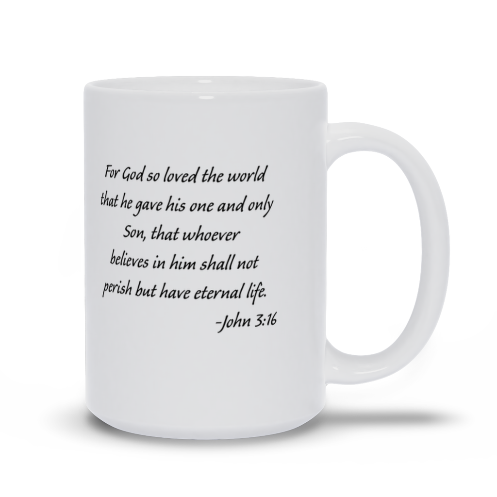 Bible Verse Coffee Mug - John 3:16 Scripture Verse Coffee Mug